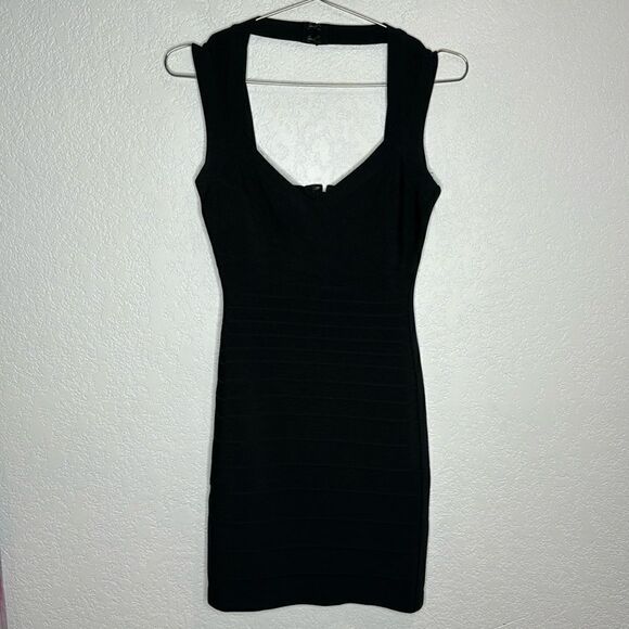 NWT HERVE LEGER Sarai Bandage Mini Dress Black Small - Picture 2 of 16